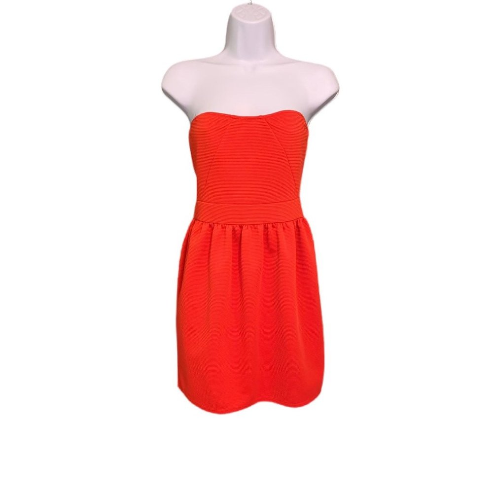 Everly Red Mini Dress Strapless Small Casual
